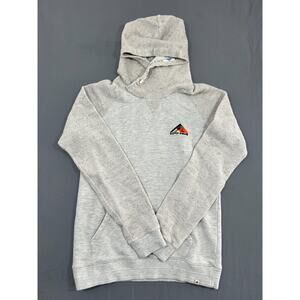 Scotch & Soda Shrunk Hoodie Mens Medium Heather Gray Patch Logo V Stitch Casual